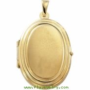 14K Yellow Gold Oval Shaped Locket