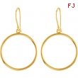 14K Yellow Gold Pair Precious Metal Fashion Earrings