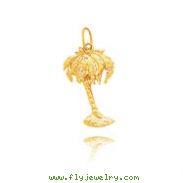 14K Yellow Gold Palm Tree Charm