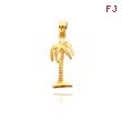 14K Yellow Gold Palm Tree Charm