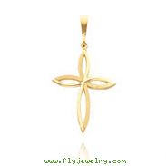 14K Yellow Gold Passion Cross Pendant