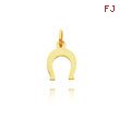 14K Yellow Gold Plain Horseshoe Charm