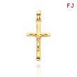 14K Yellow Gold Polished Crucifix Pendant