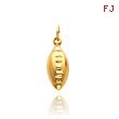 14K Yellow Gold Polished Football Charm