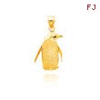 14K Yellow Gold Polished Penguin Pendant