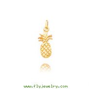 14K Yellow Gold Polished Pineapple Charm