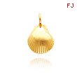 14K Yellow Gold Polished Shell Pendant