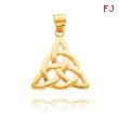 14K Yellow Gold Polished Trinity Pendant