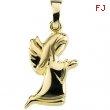 14K Yellow Gold Praying Angel Pendant