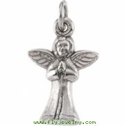 14K Yellow Gold Praying Angel Pendant