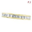 14K Yellow Gold Princess Cut 1.56ct Diamond Eternity Band