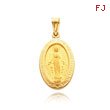 14K Yellow Gold Reversible Miraculous Medal Pendant