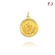 14K Yellow Gold Reversible US Army Saint Christopher Medal