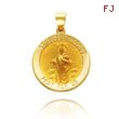 14K Yellow Gold Round Saint Jude Thaddeus Medal