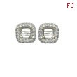 14K Yellow Gold Semi-Mount Diamond Earrings