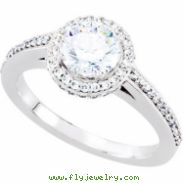 14K Yellow Gold Semi Mount Engagement Ring