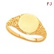 14K Yellow Gold Signet Ring