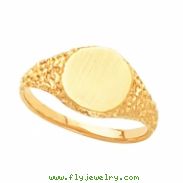 14K Yellow Gold Signet Ring