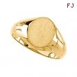 14K Yellow Gold Signet Ring