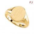 14K Yellow Gold Signet Ring