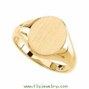 14K Yellow Gold Signet Ring