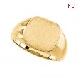 14K Yellow Gold Signet Ring