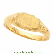 14K Yellow Gold Signet Ring