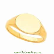 14K Yellow Gold Signet Ring