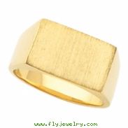14K Yellow Gold Signet Ring