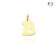 14K Yellow Gold Small Block Initial 