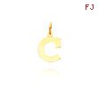 14K Yellow Gold Small Block Initial 