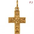 14K Yellow Gold Small Cross Pendant