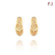 14K Yellow Gold Small Flip Flop Posts