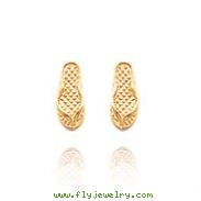 14K Yellow Gold Small Flip Flop Posts
