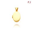 14K Yellow Gold Small Polished Oval Locket