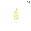 14K Yellow Gold Small Slanted Block Initial 