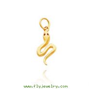 14K Yellow Gold Small Snake Charm