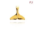 14K Yellow Gold Small Whale Tail Slide