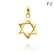 14K Yellow Gold Smooth Polished Star of David Pendant