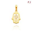 14K Yellow Gold Smooth Star of David Chamseh Pendant