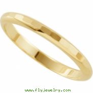 14K Yellow Gold Solitaire Band
