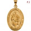 14K Yellow Gold St. Christopher Medal