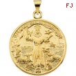 14K Yellow Gold St. Francis Medal