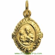 14K Yellow Gold St. Joseph Medal