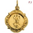 14K Yellow Gold St. Raphael Medal