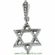 14K Yellow Gold Star Of David Pendant