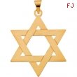 14K Yellow Gold Star Of David Pendant