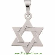 14K Yellow Gold Star Of David Pendant