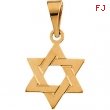 14K Yellow Gold Star Of David Pendant