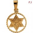 14K Yellow Gold Star Of David Pendant